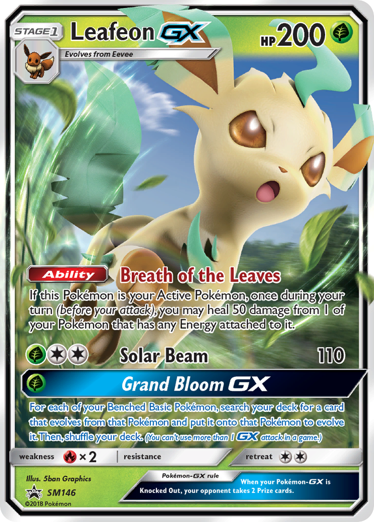 Leafeon GX (SM146) - SM Black Star Promos Pokémon Card