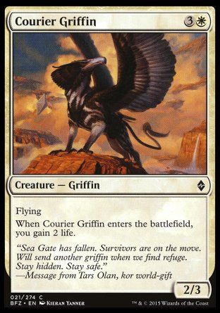 Courier Griffin (Battle for Zendikar) Trading Card