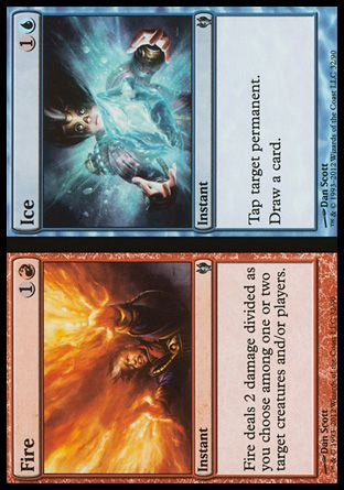 Fire / Ice (Izzet vs. Golgari) Trading Card