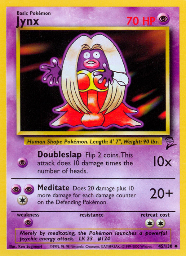 Jynx (45/130) - Base Set 2 Pokémon Card