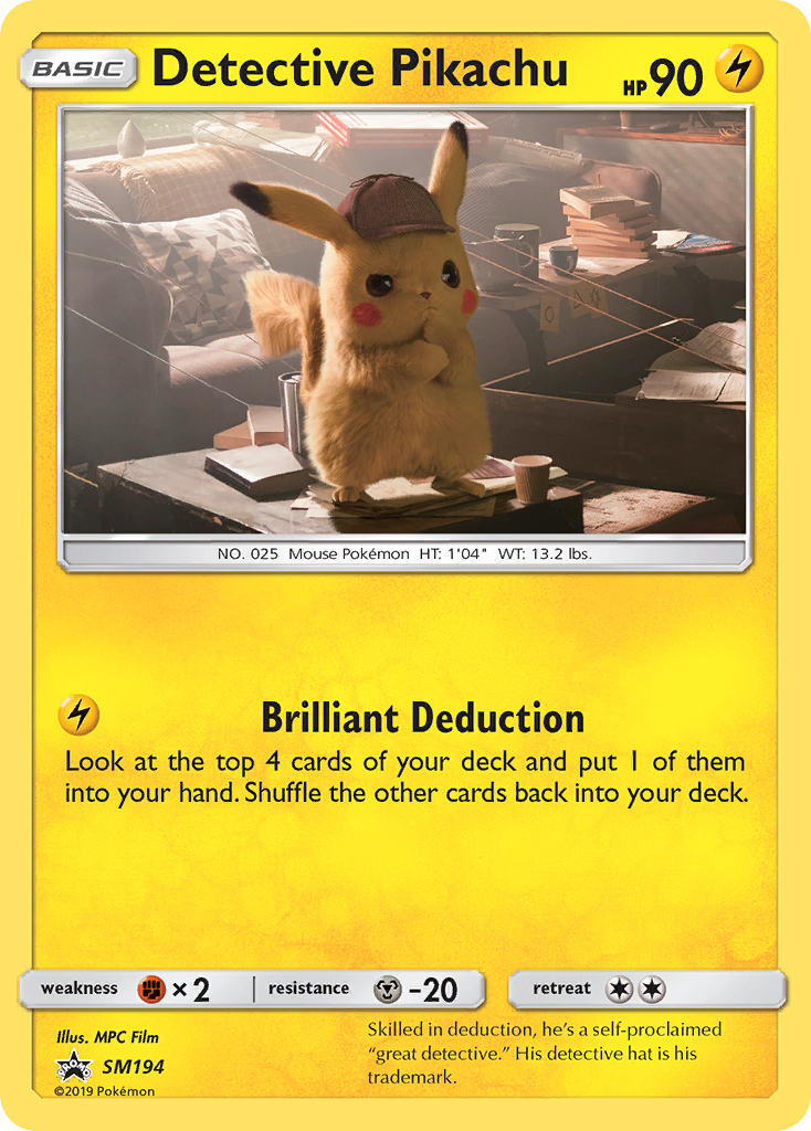 Detective Pikachu (SM194) - SM Black Star Promos Pokémon Card