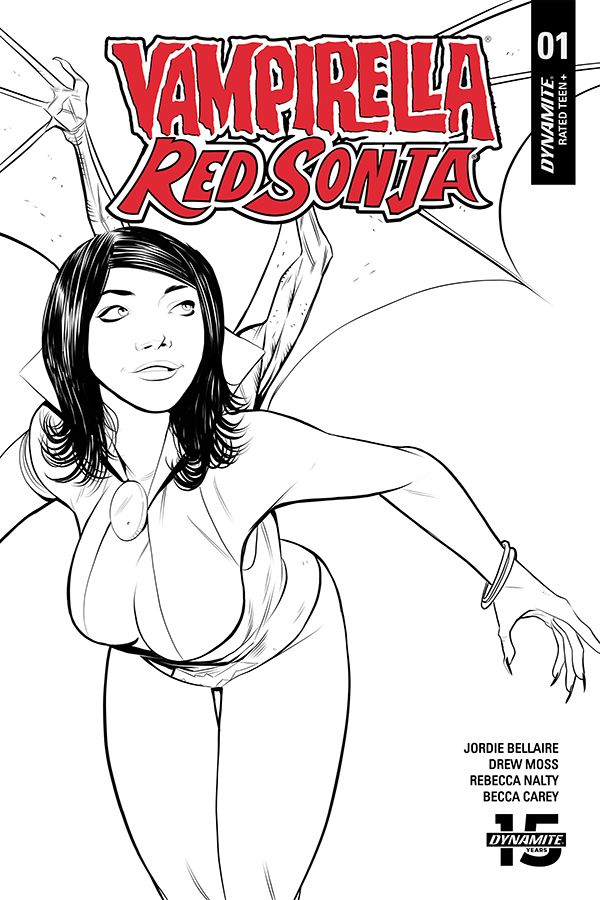 Vampirella/Red Sonja #1 (10 Copy Moss B&w Cover)