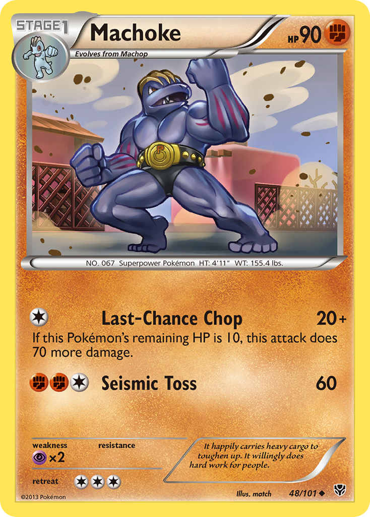 Machoke (48/101) - Plasma Blast Pokémon Card