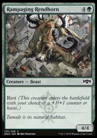 Rampaging Rendhorn (Ravnica Allegiance) Trading Card