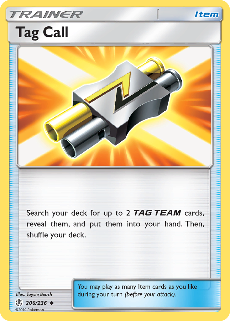 Tag Call (206/236) - Cosmic Eclipse Pokémon Card