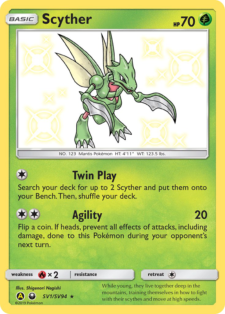 Scyther (SV1) - Hidden Fates Shiny Vault Pokémon Card