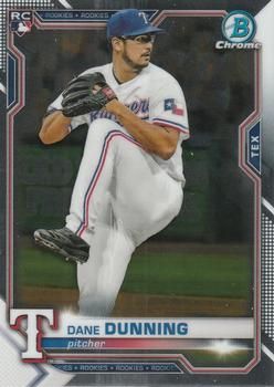Dane Dunning 2021 Bowman Chrome Baseball #75 Sports Card