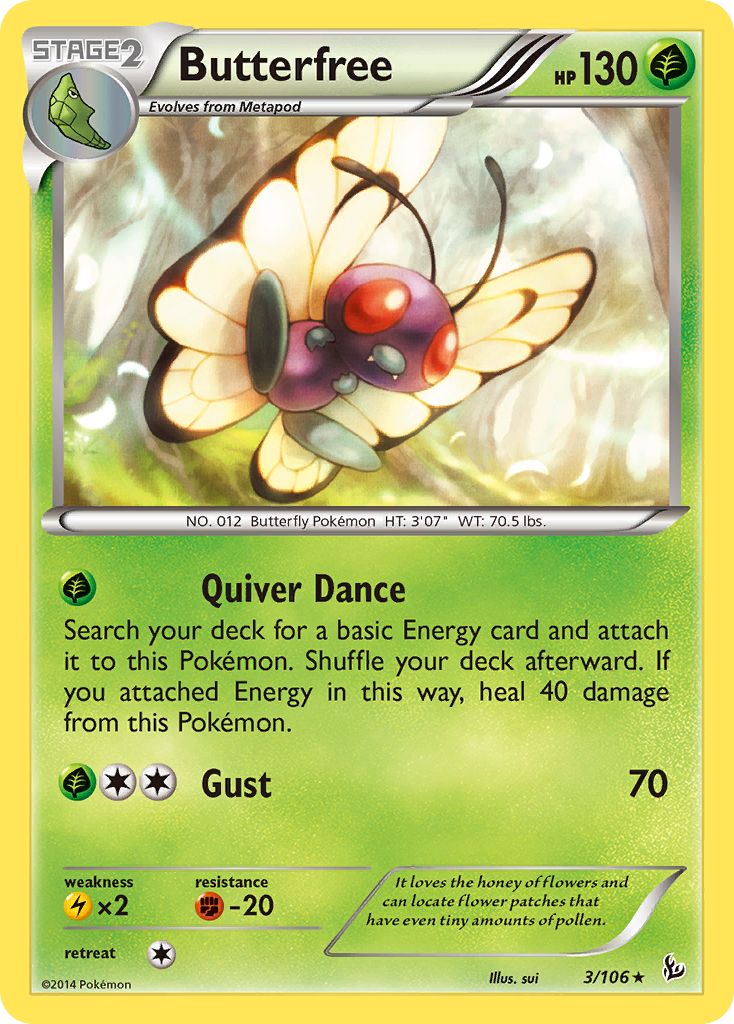 Butterfree (3/106) - Flashfire Pokémon Card