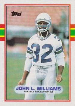John L. Williams 1989 Topps #190 Sports Card