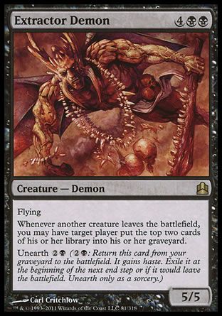 Extractor Demon (MTG Commander) Trading Card