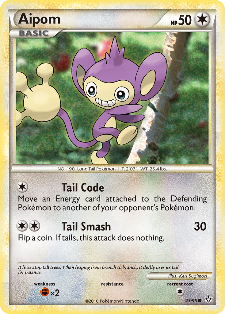 Aipom (43/95) - HS—Unleashed Pokémon Card