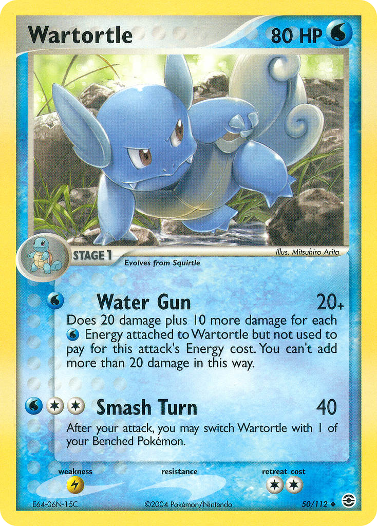 Wartortle (50/112) - FireRed & LeafGreen Pokémon Card