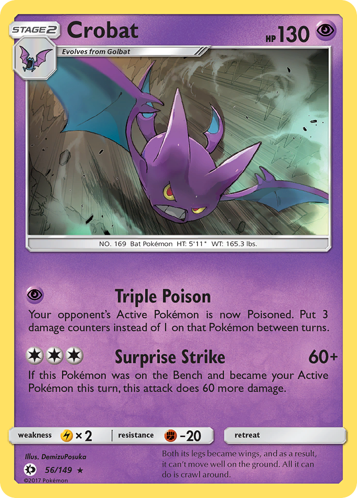 Crobat (56/149) - Sun & Moon Pokémon Card