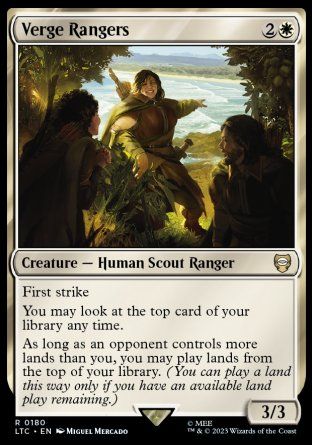 Verge Rangers (The Lord of the Rings Commander Decks) Trading Card