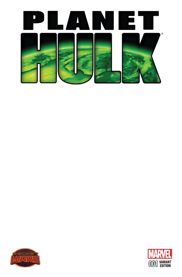 Planet Hulk #1 (Blank Sketch Variant)