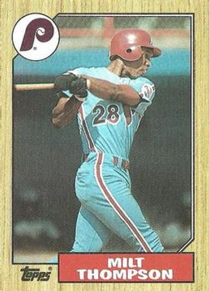Milt Thompson 1987 Topps #409