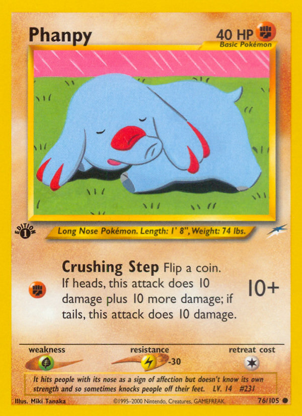 Phanpy (76/105) - Neo Destiny Pokémon Card