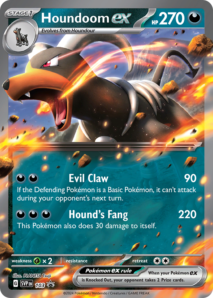 Houndoom ex (103/148) - Scarlet & Violet Black Star Promos Pokémon Card