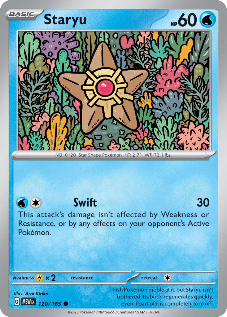 Staryu (120/165) - 151 Pokémon Card