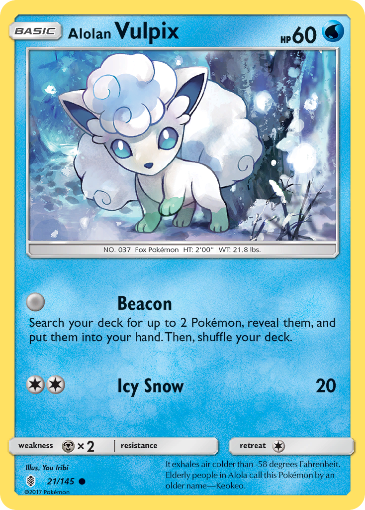 Alolan Vulpix (21/145) - Guardians Rising Pokémon Card