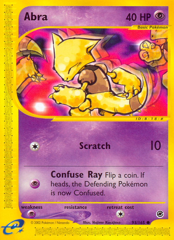 Abra (93/165) - Expedition Base Set Pokémon Card