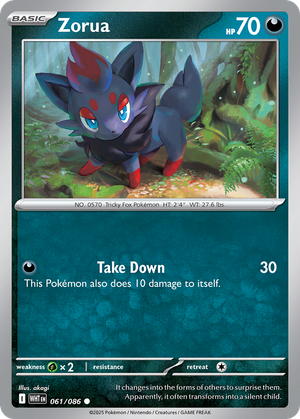 Zorua (61/86) - White Flare (Master Ball Reverse Holo)