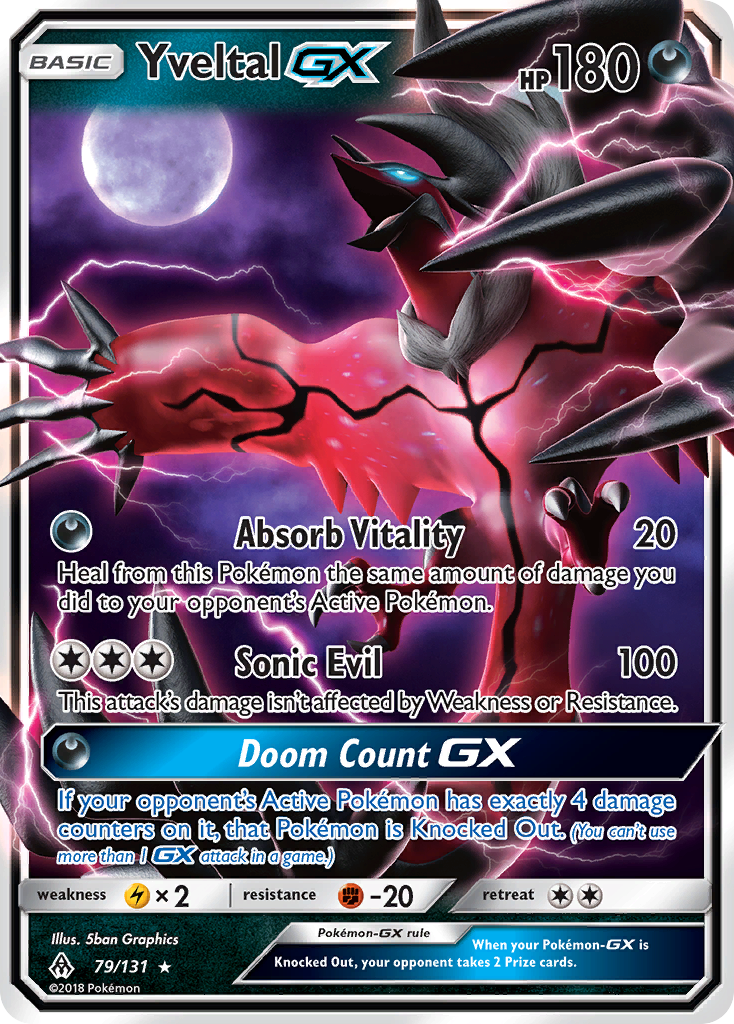 Yveltal GX (79/131) - Forbidden Light Pokémon Card