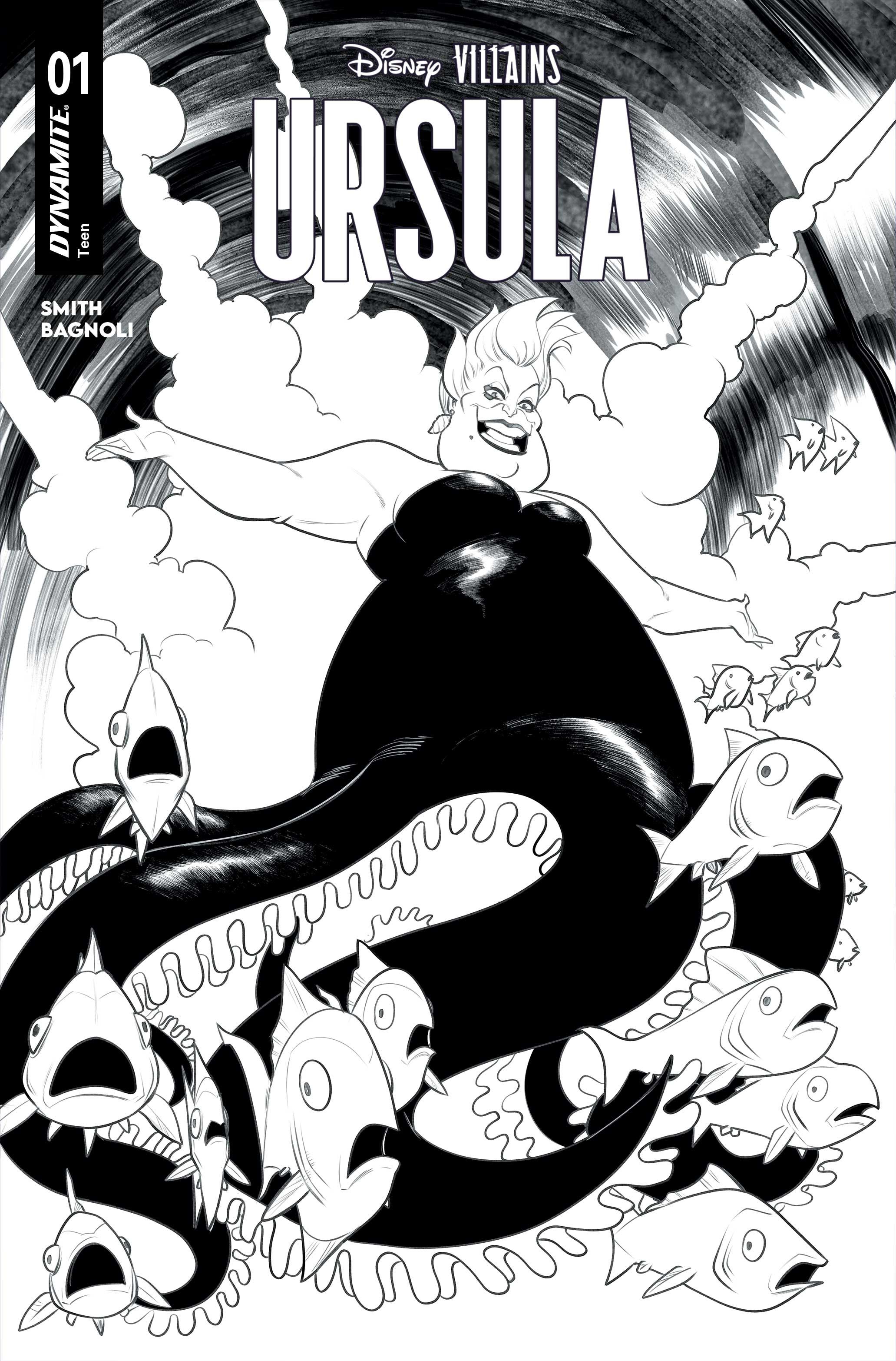 Disney Villains Ursula #1 (Cvr J Inc 1:10 Robert Quinn Line Art Variant) Comic