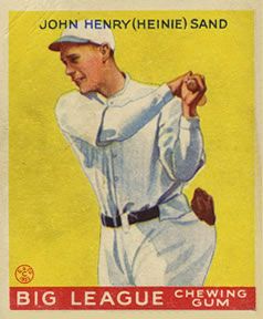 Heinie Sand 1933 Goudey (R319) #85 Sports Card