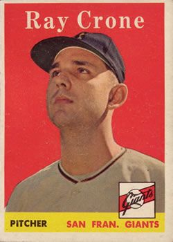  1954 Topps # 206 Ray Crone Milwaukee Braves (Baseball