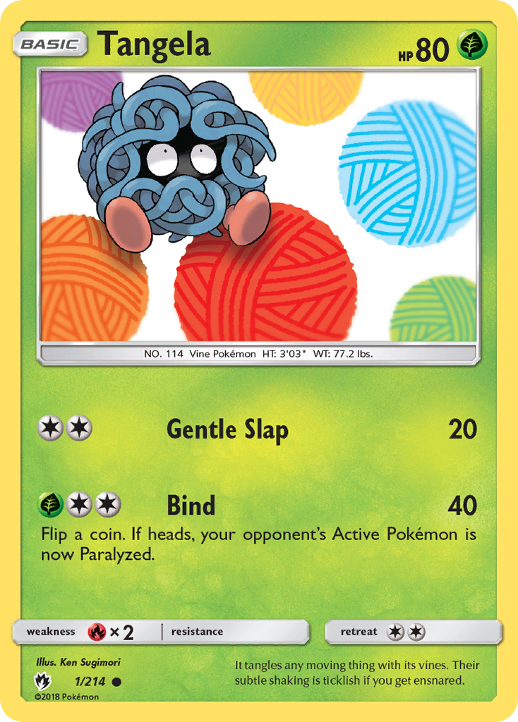 Tangela (1/214) - Lost Thunder Pokémon Card