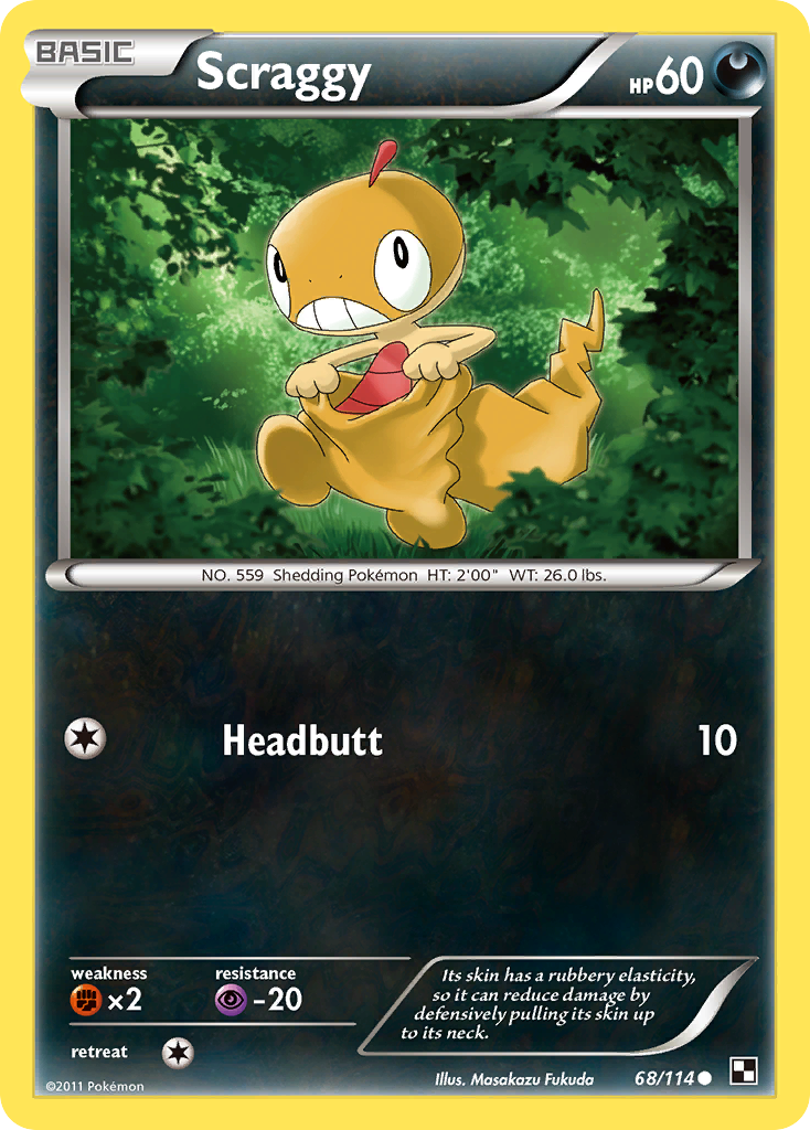 Scraggy (68/114) - Black & White Pokémon Card