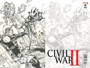 Civil War II #0 (Kim Jung Gi Black & White Virgin Connecting Variant)