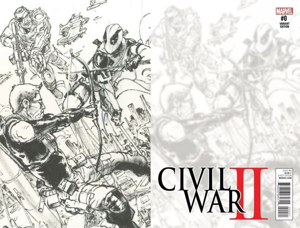 Civil War II #0 (Kim Jung Gi Black & White Virgin Connecting Variant)
