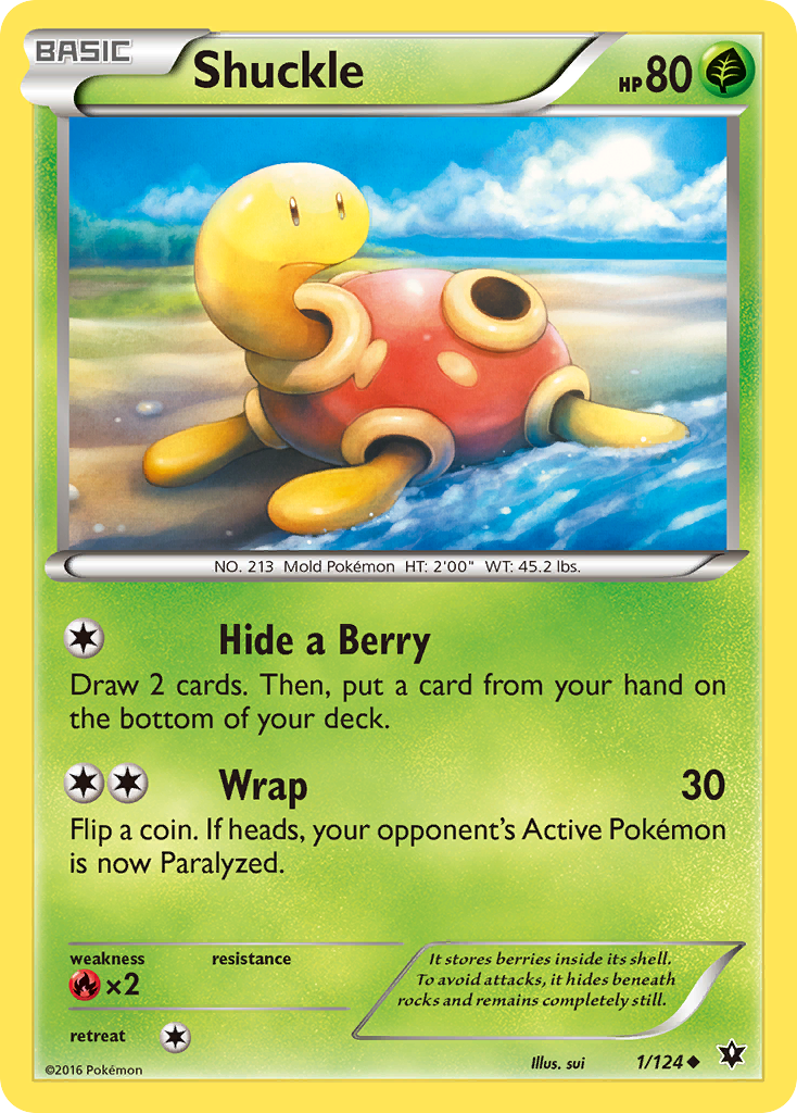 Shuckle (1/124) - Fates Collide Pokémon Card