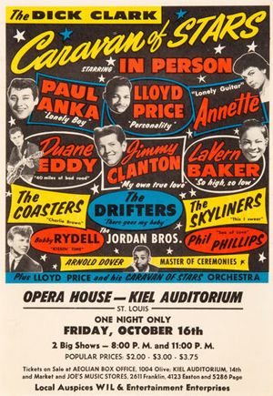 Dick Clark Caravan Kiel Auditorium HANDBILL 1959
