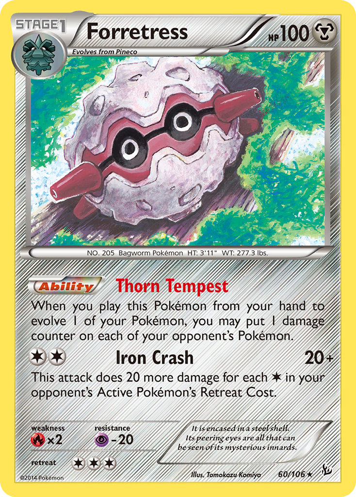 Forretress (60/106) - Flashfire Pokémon Card