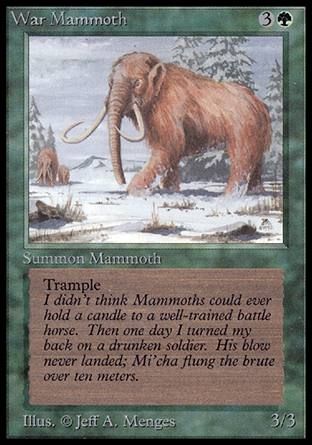 War Mammoth (Beta) Trading Card