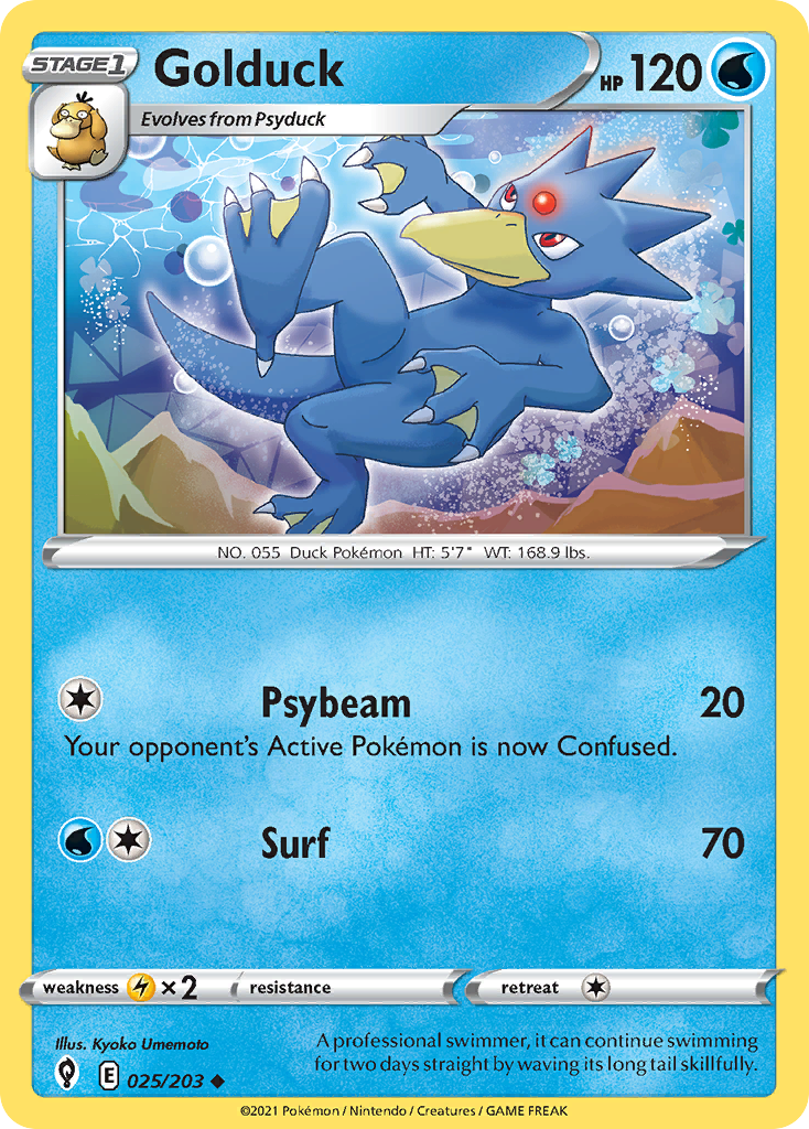 Golduck (25/203) - Evolving Skies Pokémon Card