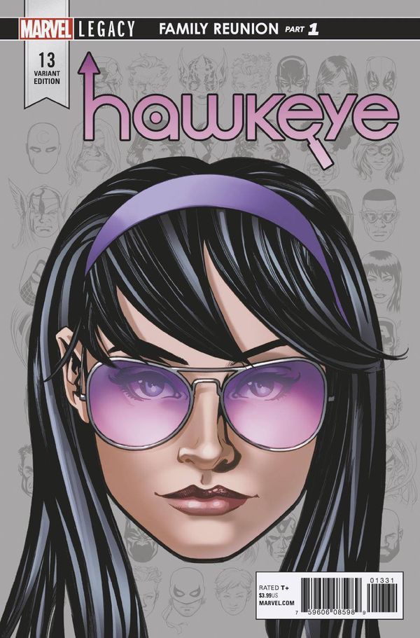 Hawkeye #13 (Mckone Legacy Headshot Variant Leg)