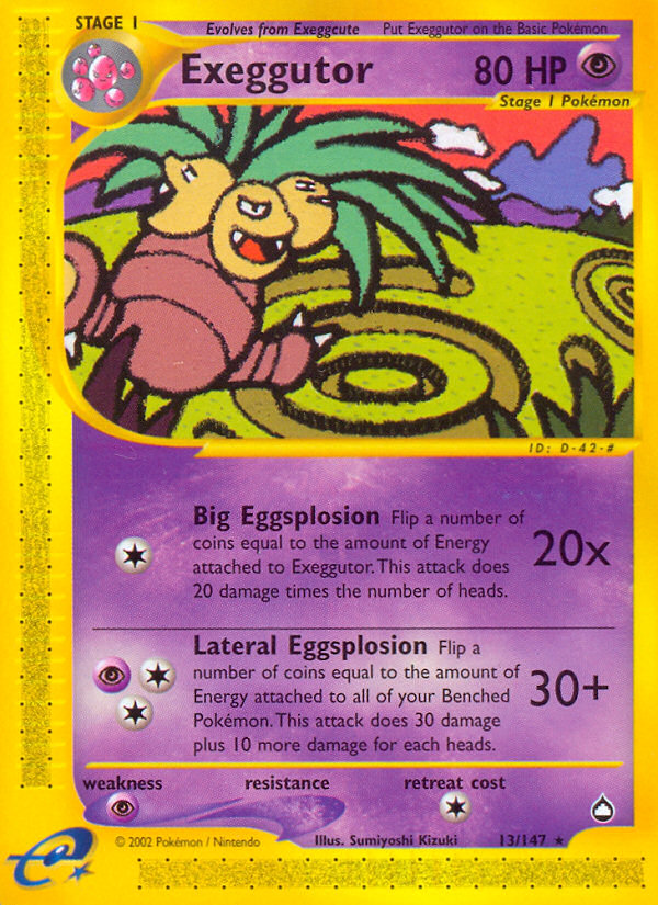 Exeggutor (13/147) - Aquapolis Pokémon Card