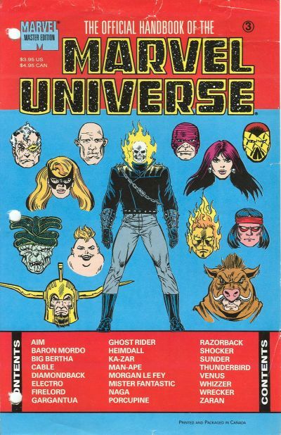 Marvel Comics The Handbook Of The MARVEL UNIVERSE Master Edition #4 1991 NM 9.4