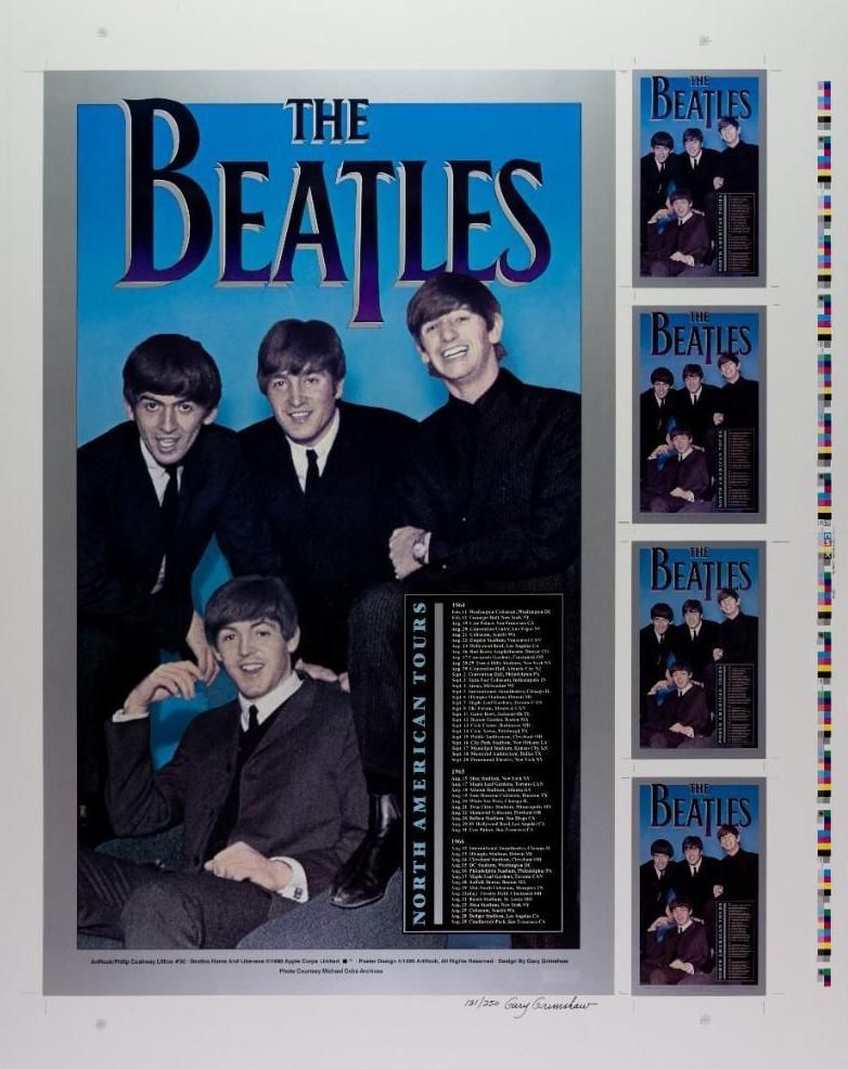 The Beatles North American Tour Commemorative UNCUT PROOF Concert Poster