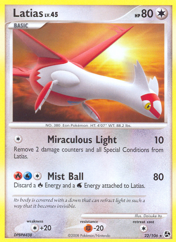 Latias (22/106) - Great Encounters Pokémon Card