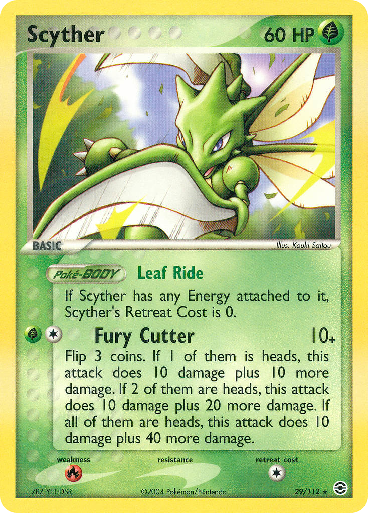 Scyther (29/112) - FireRed & LeafGreen Pokémon Card