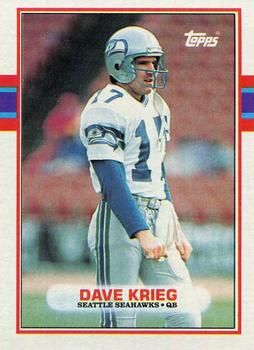 Dave Krieg 1989 Topps #188 Sports Card