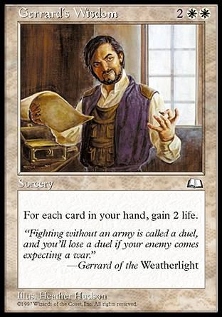 Gerrard's Wisdom (Weatherlight) Trading Card