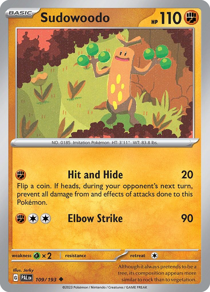 Sudowoodo (109/193) - Paldea Evolved Pokémon Card