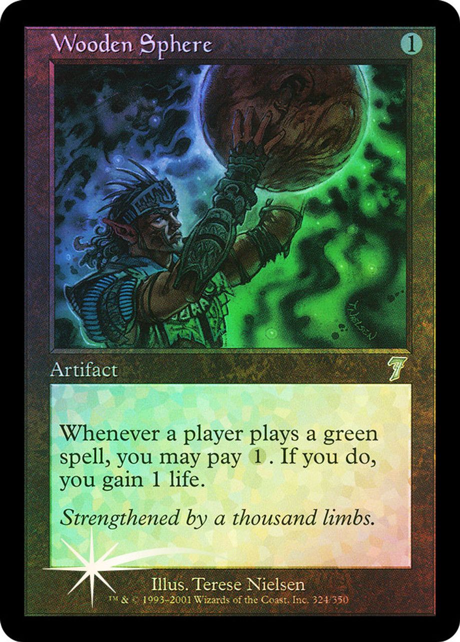 Wooden Sphere (7th Edition - Foil) Trading Card