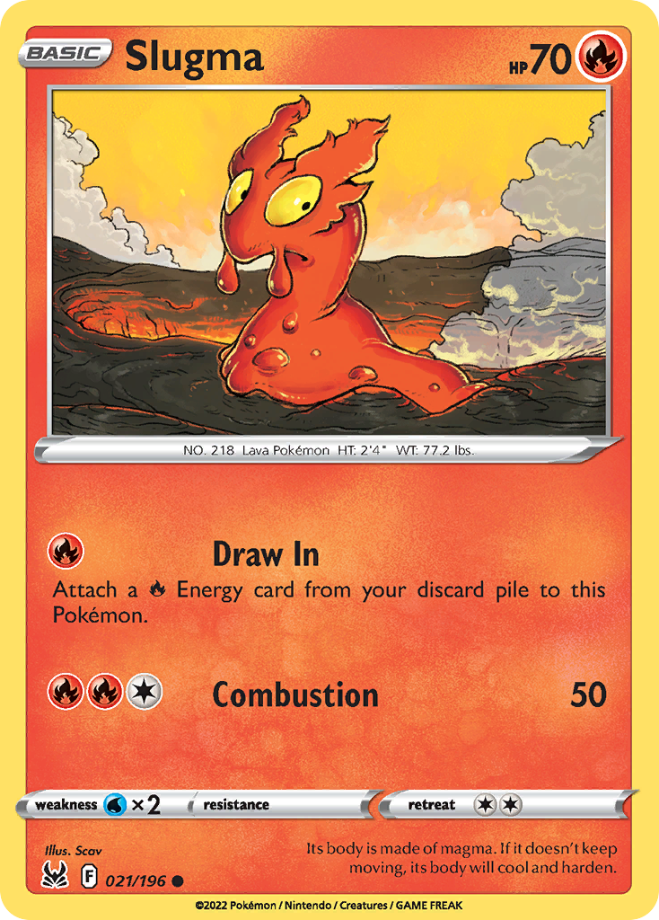 Slugma (21/196) - Lost Origin Pokémon Card